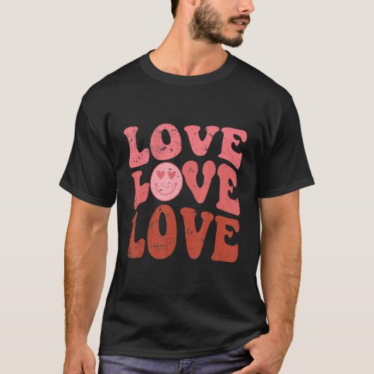 Happy Valentine S Day Funny Retro Liebe Grafik T-Shirt (Vorderseite)