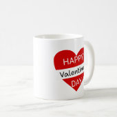 Happy Valentine’s Day Heart– Classic Love Quote Kaffeetasse (VorderseiteRechts)