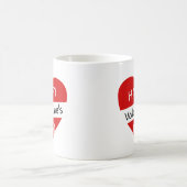 Happy Valentine’s Day Heart– Classic Love Quote Kaffeetasse (Mittel)