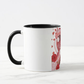 Happy Valentine’s Day Heart Design – Romantic Love Tasse