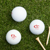 Happy Valentine’s Day Heart Love Design-23540 Golfball (Insitu Gras)