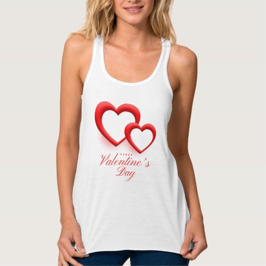 Happy Valentine’s Day Heart Love Design-23540 Tank Top (Vorderseite)