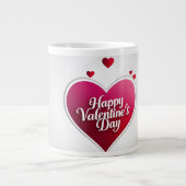Happy Valentine’s Day Heart Mug Jumbo-Tasse (Vorderseite)