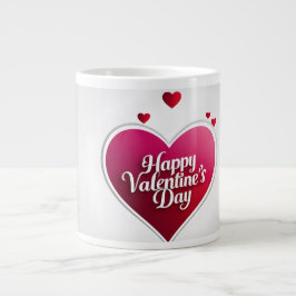 Happy Valentine’s Day Heart Mug Jumbo-Tasse