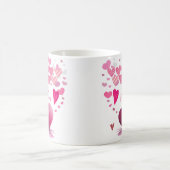 Happy Valentine’s Day Heart Pattern Mug Kaffeetasse (Mittel)