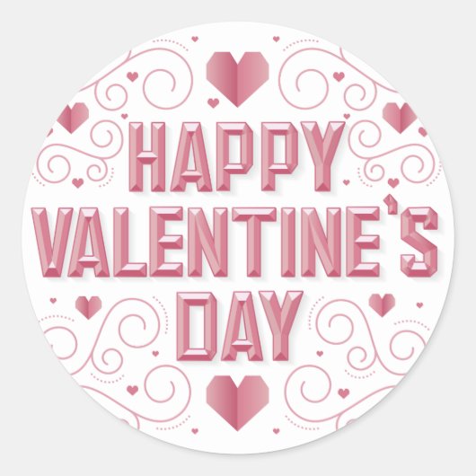 HAPPY VALENTINE"S DAY / Heart Stickers (Vorderseite)