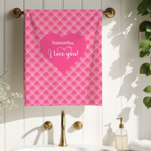 Happy Valentine’s Day Hearts Love Gift Bath Towel Badhandtuch Set