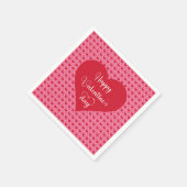 Happy Valentine’s Day Hearts Love Napkins Serviette (Ecke)