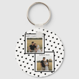 Happy Valentine’s Day Keychain Black Heart Custom Schlüsselanhänger