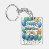 Happy Valentine’s Day Keychain | Romantic Love Key Schlüsselanhänger (Vorderseite links)