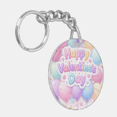 Happy Valentine’s Day Keychain | Romantic Love Key Schlüsselanhänger (Vorderseite links)