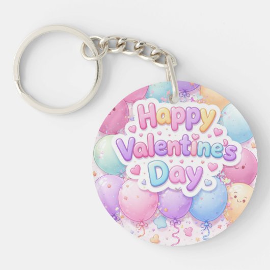 Happy Valentine’s Day Keychain | Romantic Love Key Schlüsselanhänger (Vorderseite)