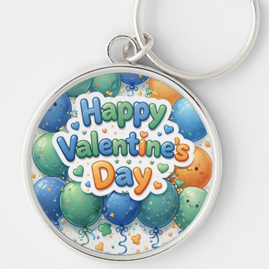 Happy Valentine’s Day Keychain | Romantic Love Key Schlüsselanhänger (Vorne)
