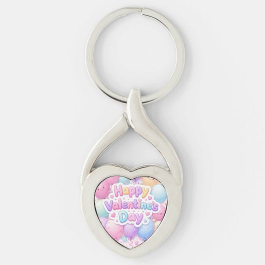 Happy Valentine’s Day Keychain | Romantic Love Key Schlüsselanhänger (Vorderseite)