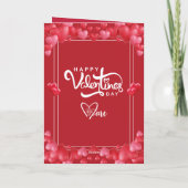 Happy Valentine’s Day Love Card – Sweet Romantic Karte (Rückseite)