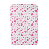 Happy Valentine’s Day Lover Present with Red Heart Badematte (Vorderseite Vertikal)