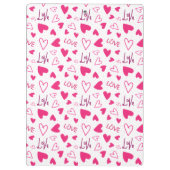 Happy Valentine’s Day Lover Present with Red Heart Klemmbrett (Rückseite)