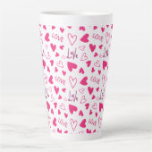 Happy Valentine’s Day Lover Present with Red Heart Milchtasse (Vorderseite)