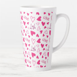 Happy Valentine’s Day Lover Present with Red Heart Milchtasse