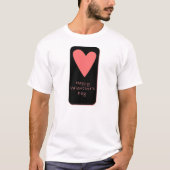 Happy Valentine’s Day Minimalist T-Shirt | Pink He (Vorderseite)