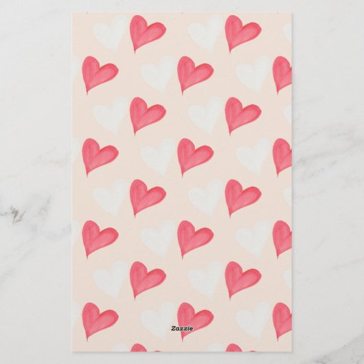 Happy Valentine`s Day Modern Script Foto Briefpapier (Rückseite)