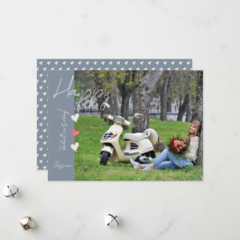 Happy Valentine`s Day Modern Script Foto Feiertagskarte