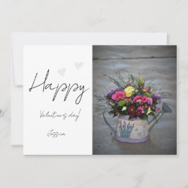 Happy Valentine`s Day Modern Script Foto Feiertagskarte