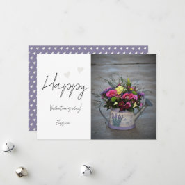 Happy Valentine`s Day Modern Script Foto Feiertagskarte