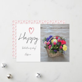 Happy Valentine`s Day Modern Script Foto Feiertagskarte
