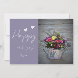 Happy Valentine`s Day Modern Script Foto Feiertagskarte