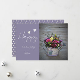 Happy Valentine`s Day Modern Script Foto Feiertagskarte