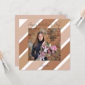 Happy Valentine`s Day Modern Script Foto Karte (Vorderseite/Rückseite Beispiel)