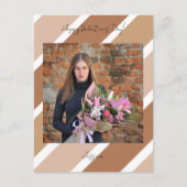 Happy Valentine`s Day Modern Script Foto Postkarte (Vorderseite)