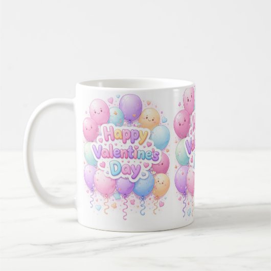 Happy Valentine’s Day Mug – Cute Love Gift Kaffeetasse (Links)