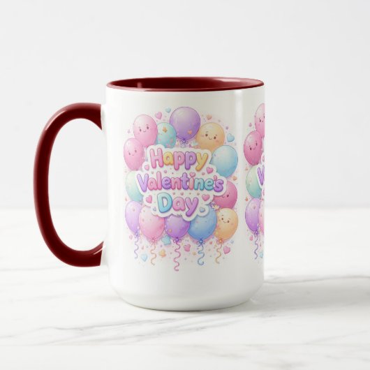 Happy Valentine’s Day Mug – Cute Love Gift Tasse (Links)