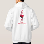 Happy Valentine’s Day Music of Love Hoodie (Rückseite)