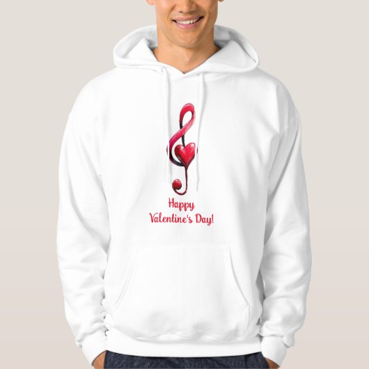 Happy Valentine’s Day Music of Love Hoodie (Vorderseite)