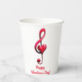 Happy Valentine’s Day Music of Love Pappbecher (Rückseite)