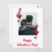 Happy Valentine’s Day Music of Love Postkarte (Vorne/Hinten)