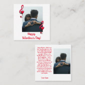 Happy Valentine’s Day Music of Love Quadratische Visitenkarte (Vorne/Hinten)