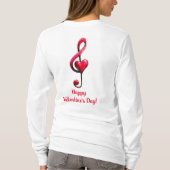 Happy Valentine’s Day Music of Love T-Shirt (Rückseite)