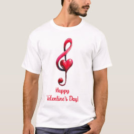 Happy Valentine’s Day Music of Love T-Shirt