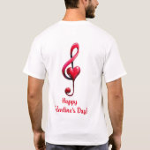 Happy Valentine’s Day Music of Love T-Shirt (Rückseite)