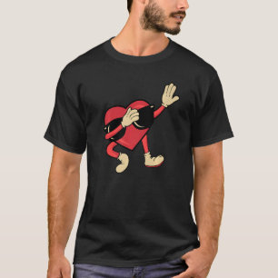 Happy Valentine S Day Niedlich Heart Dabbing Roman T-Shirt