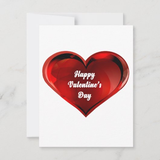 Happy Valentine’s Day Note Card Mitteilungskarte (Vorderseite)