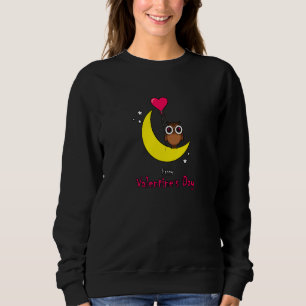 Happy Valentine S Day Owl Niedlicher Ballon Hearts Sweatshirt