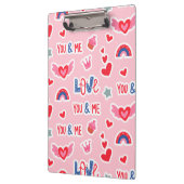 Happy Valentine’s Day Red Heart Art Romantic Lover Klemmbrett (Links)