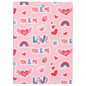 Happy Valentine’s Day Red Heart Art Romantic Lover Klemmbrett (Rückseite)