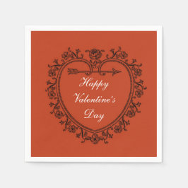 happy Valentine’s Day Red  Serviette