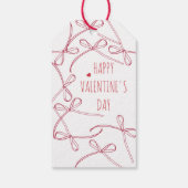Happy Valentine’s Day – Ribbon Bows | Minimal Love Geschenkanhänger (Rückseite)